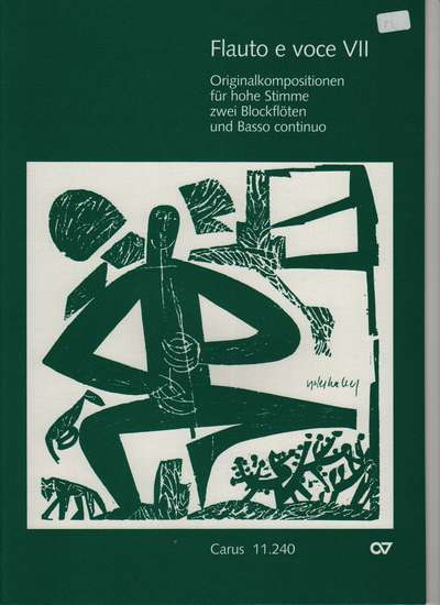 photo of Flauto e voce VII, for high voice, two recorders, and Bc, score