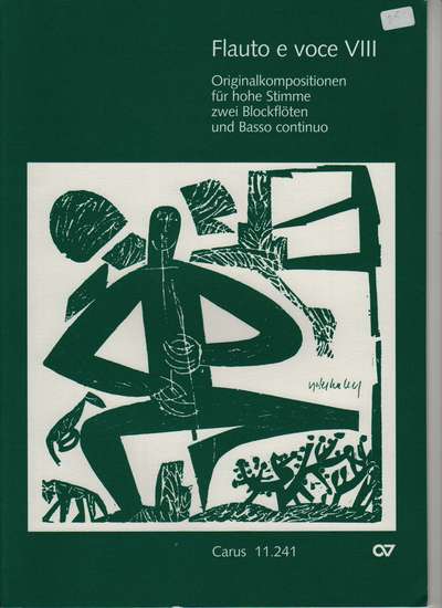 photo of Flauto e voce VIII for high voice, 2 recorders, viola and Bc score