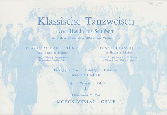 photo of Klassische Tanzweisen von Haydn bis Schubert, Classical Dance Music, Bk. II Part