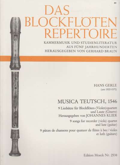 photo of Musica Teutsch, 1546, 9 songs