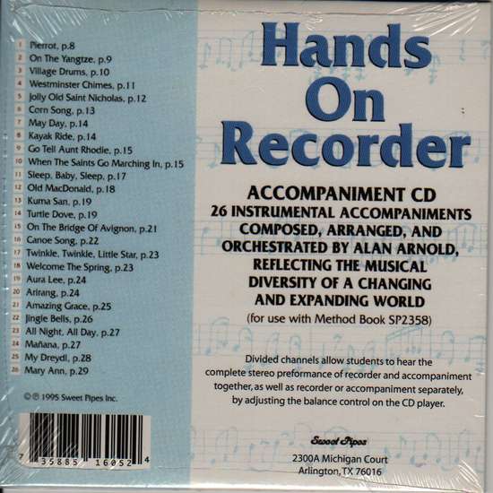 photo of Hands on Recorder, Accompaniment CD 