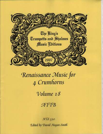 photo of Renaissance Music for 4 Crumhorns, Volume 18