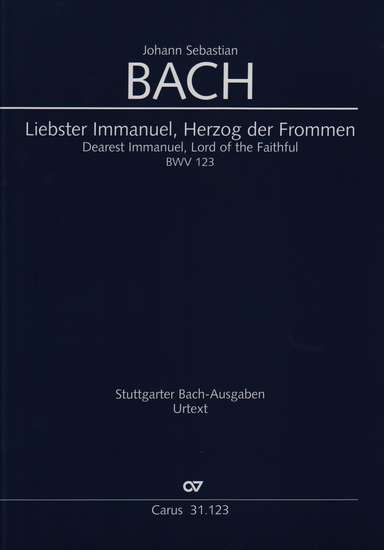 photo of Liebester Immanuel, Herzog der Frommen, BWV 123, full score