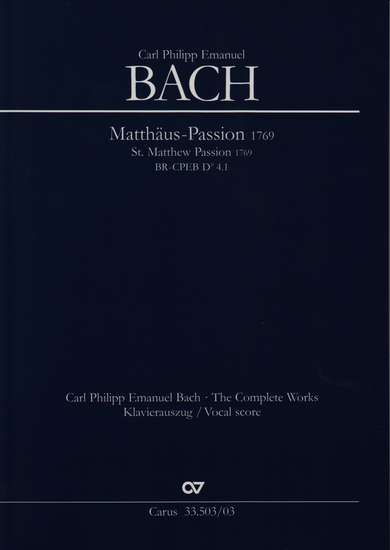 photo of St. Matthew Passion 1769, vocal score, paper