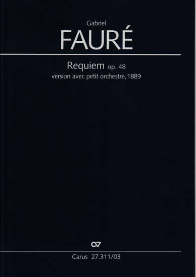 photo of Requiem, Op. 48, version avec petit orchestre, 1889, vocal score