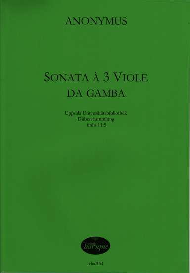photo of Sonata a 3 Viole da Gamba, Duben Collection, Uppsala