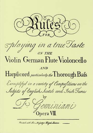 photo of Rules for playing in a true Taste Op. VIII, Facsimile