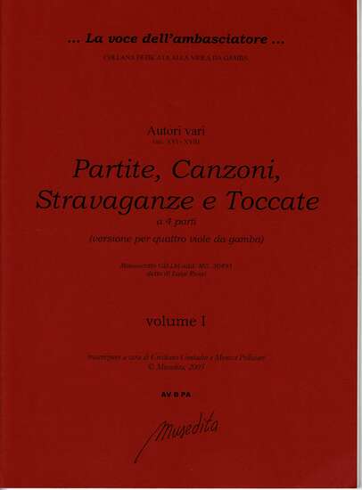 photo of Partite, Canzoni, Stravaganze e Toccate a 4 parti, scores and parts