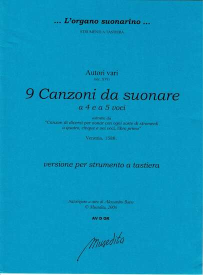 photo of 9 Canzoni da suonare a 4 e a 5 voci