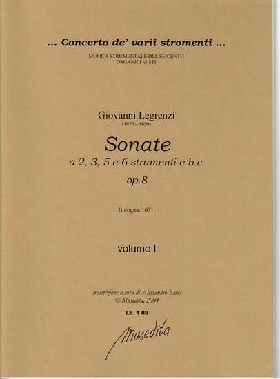 photo of Sonate a 2, 3, 5 e 6 strumenti e Bc, Op. 8