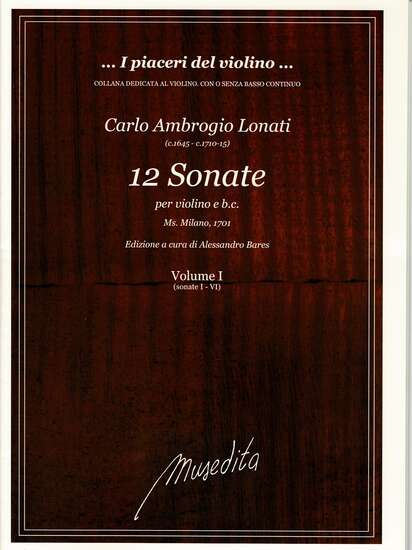 photo of 12 Sonate manoscritte per violino e basso continuo, scordatura part