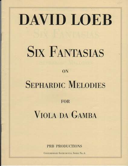 photo of Six Fantasias on Sephardic Melodies