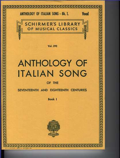 photo of Anthology of Italian Song, Book I