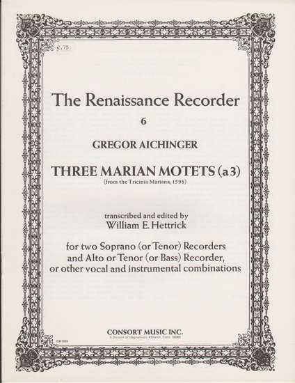 photo of Three Marian Motets