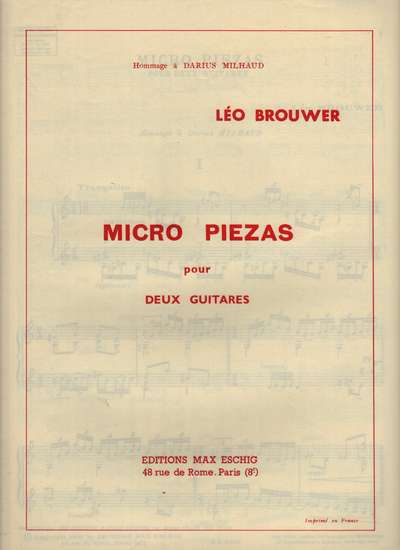 photo of Micro Piezas, Hommage à Darius Milhaud